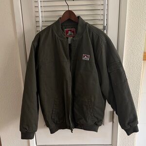 Ben Davis Dark Olive Workwear Bomber Jacket